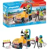 Playmobil 71751 : Ouvriers avec rouleau compresseur et signalisation - Playmobil