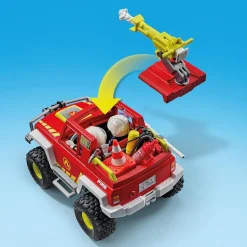 Playmobil 71824 : Véhicule de pompiers avec bidon d'essence enflammé - Playmobil