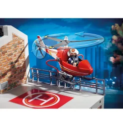 Playmobil 9462 City Action : Caserne de pompiers avec hélicoptère - Playmobil