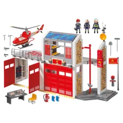Playmobil 9462 City Action : Caserne de pompiers avec hélicoptère - Playmobil