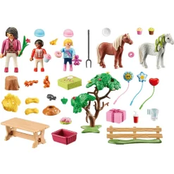 Playmobil 70997 Country : Décoration de fête avec poneys - Playmobil