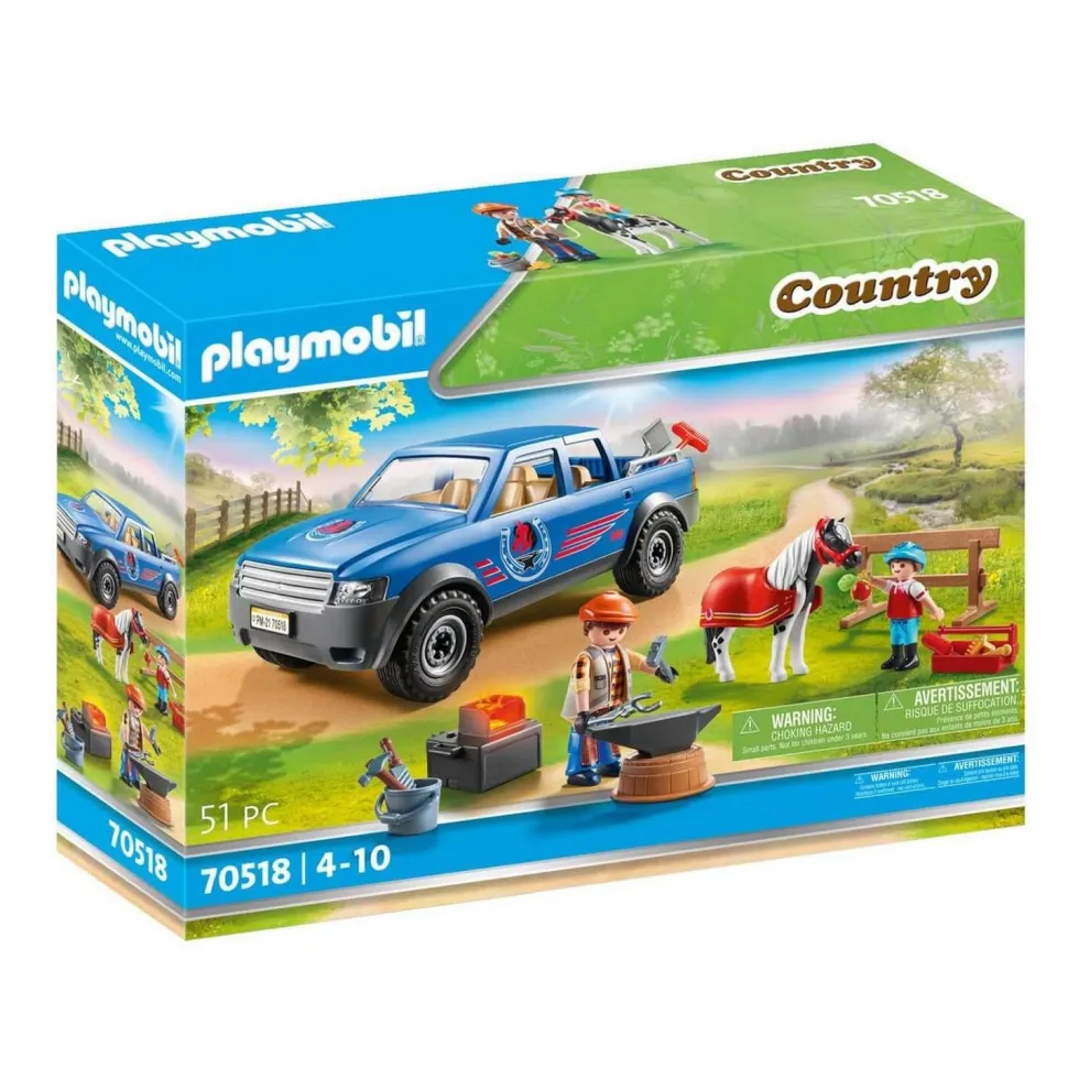 Playmobil 70518 Country : Maréchal-ferrant et véhicule - Playmobil