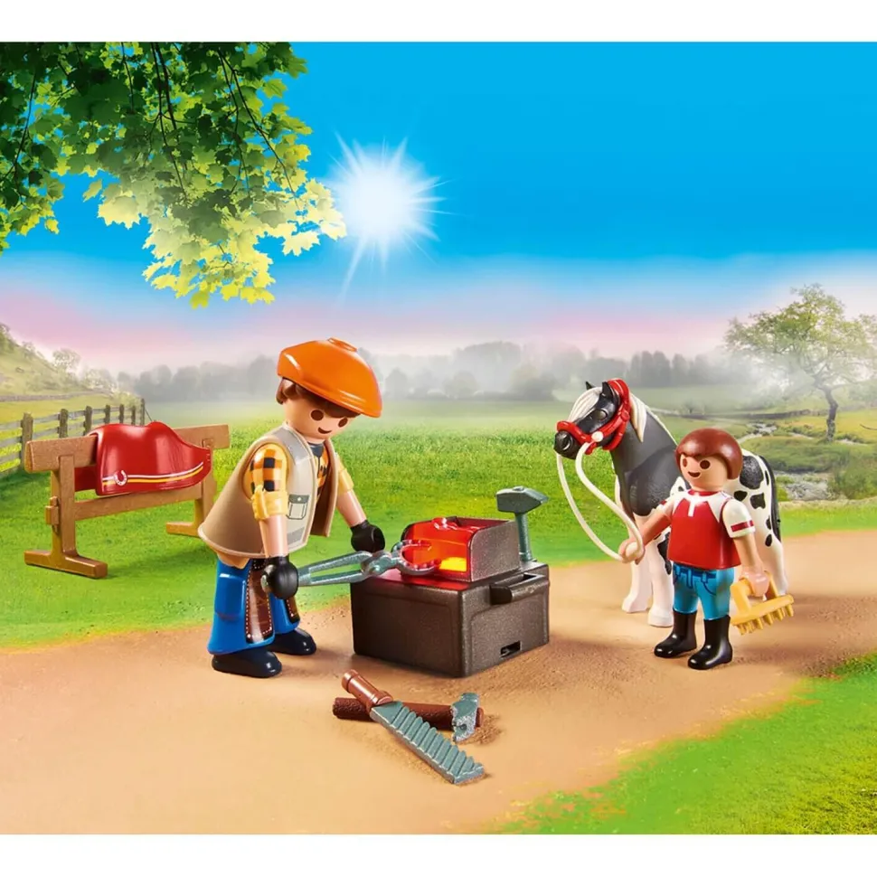 Playmobil 70518 Country : Maréchal-ferrant et véhicule - Playmobil
