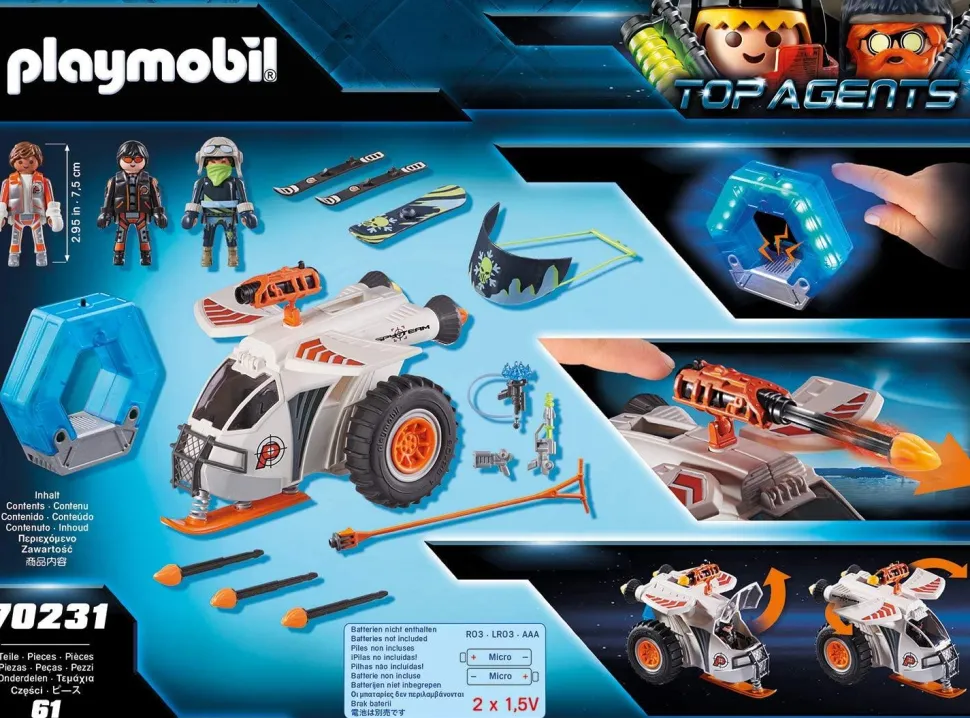Playmobil 70231 Top Agents : Véhicule des neiges de la Spy Team - Playmobil