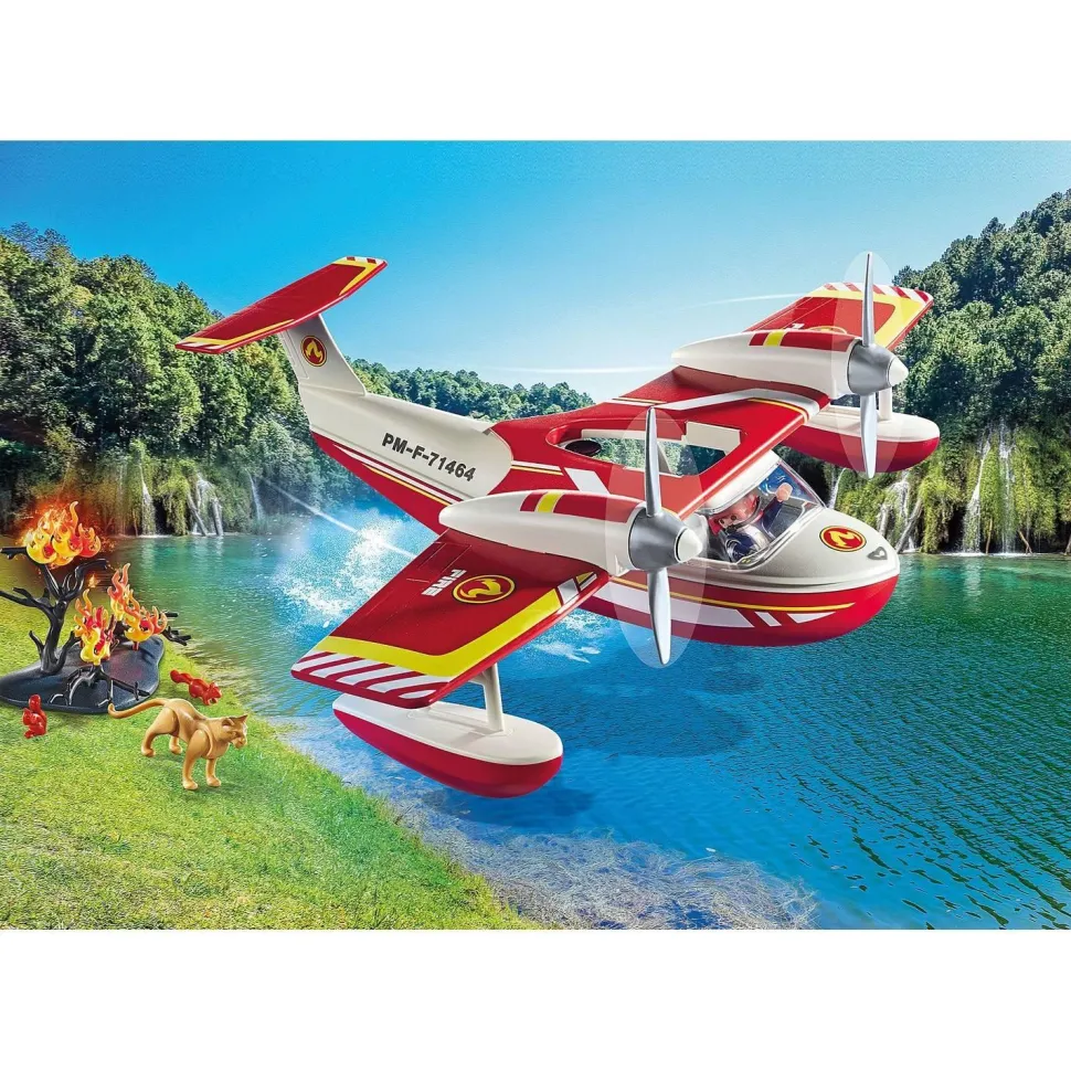 Playmobil Action Heroes : Hydravion avec pompier - Playmobil