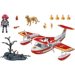 Playmobil Action Heroes : Hydravion avec pompier - Playmobil