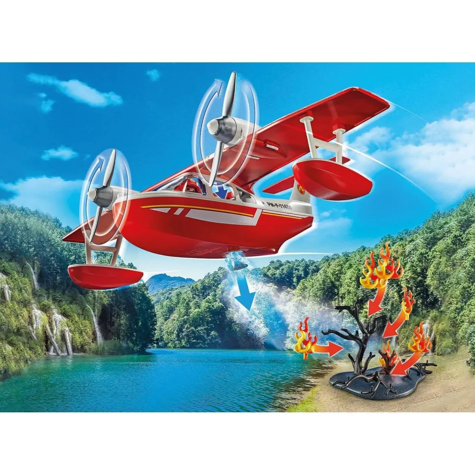 Playmobil Action Heroes : Hydravion avec pompier - Playmobil