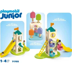 Playmobil Junior 71703 : Aire de jeux avec toboggan géant - Playmobil
