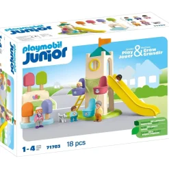 Playmobil Junior 71703 : Aire de jeux avec toboggan géant - Playmobil