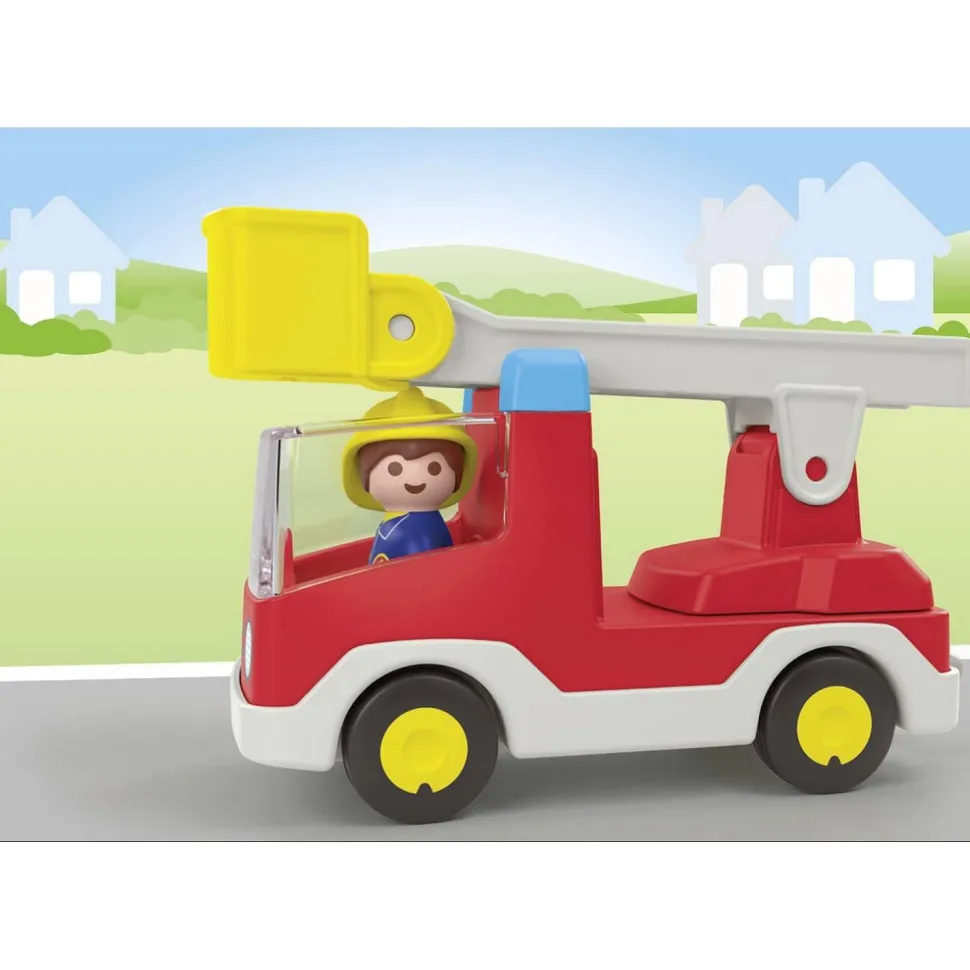 Playmobil Junior : Camion de pompier avec échelle pivotante - Playmobil