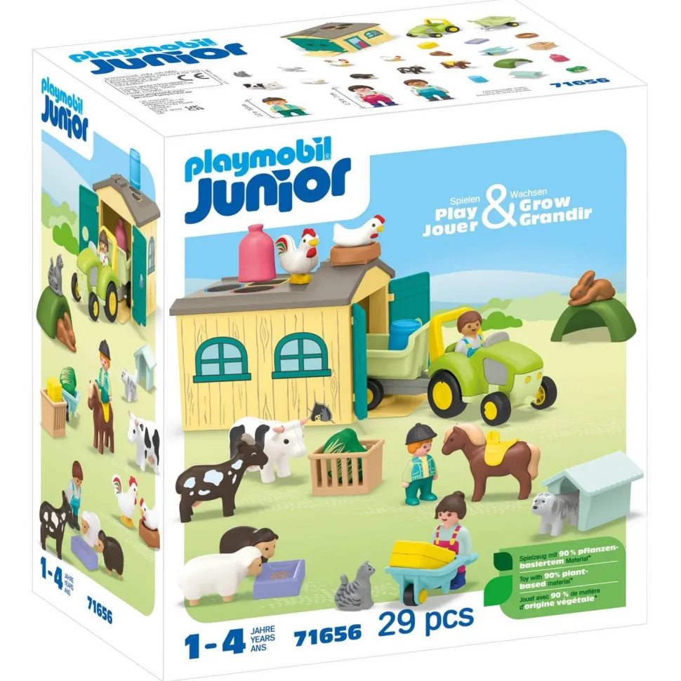 Playmobil Junior : Ferme avec tracteur et animaux - Playmobil
