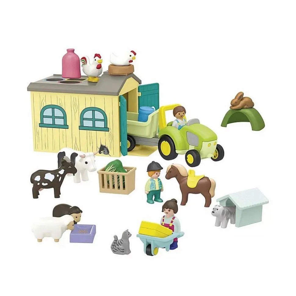 Playmobil Junior : Ferme avec tracteur et animaux - Playmobil
