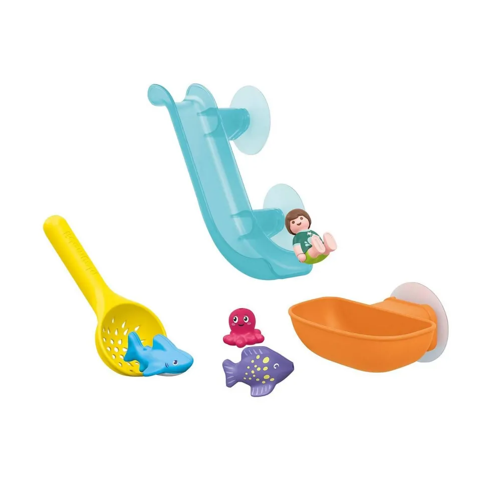 Playmobil Junior : Grand toboggan aquatique et animaux marins - Playmobil