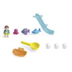 Playmobil Junior : Grand toboggan aquatique et animaux marins - Playmobil