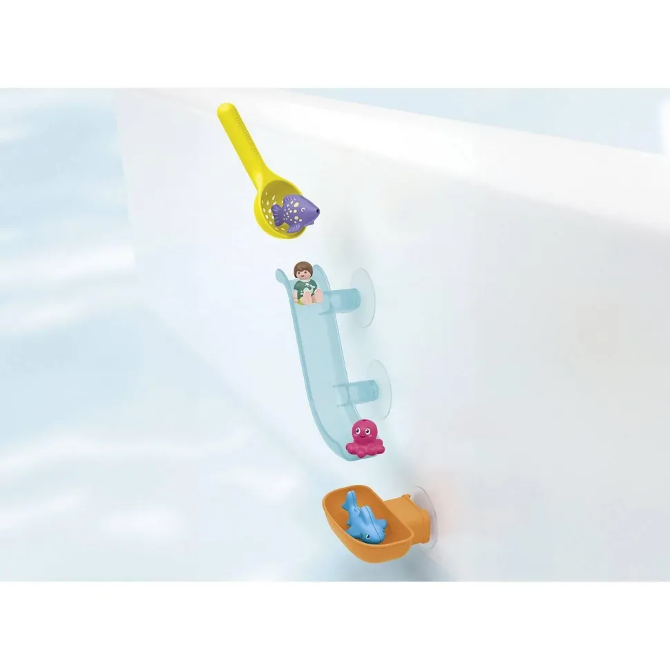 Playmobil Junior : Grand toboggan aquatique et animaux marins - Playmobil