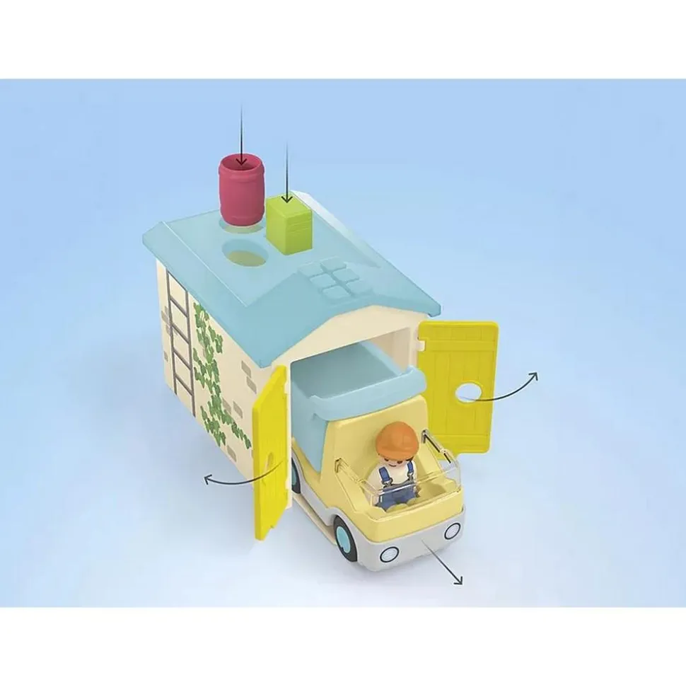Playmobil Junior : Ouvrier avec camion et garage - Playmobil
