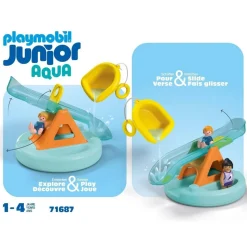 Playmobil Junior Aqua 71687 : Ilôt avec toboggan aquatique - Playmobil