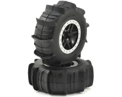 Pneus + Jantes Satin Chrome Beadlock Style Pneus Pelle (2) - Traxxas - Traxxas