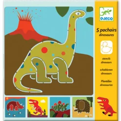 Pochoir Dinosaures x5 - Djeco