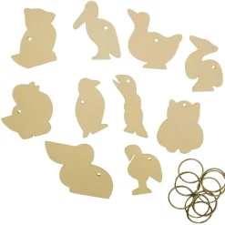 Porte-clés en bois Oiseaux set de 10 - Eduplay