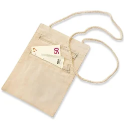 Porte-monnaie en coton nature avec bandoulière - Eduplay