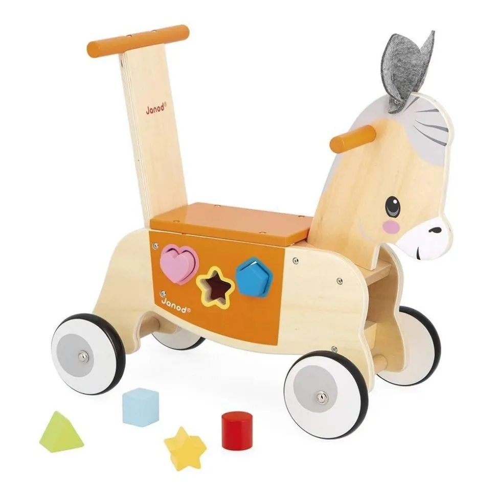 PORTEUR ANE EN BOIS - Janod