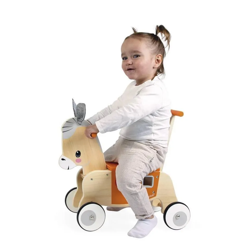 PORTEUR ANE EN BOIS - Janod