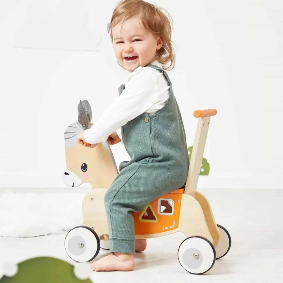 PORTEUR ANE EN BOIS - Janod