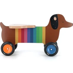 Porteur en bois : Chien multicolore - Vilac