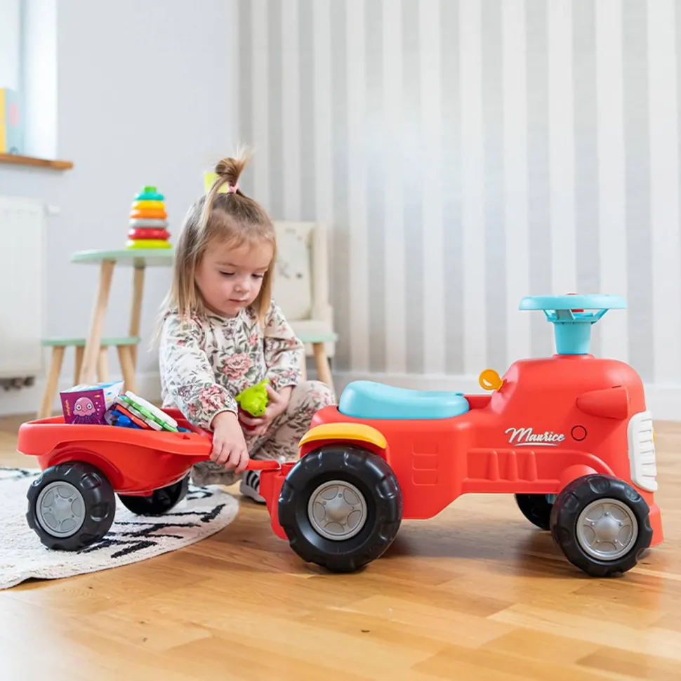 Porteur tracteur avec remorque Maurice : Rouge - Falk / Falquet