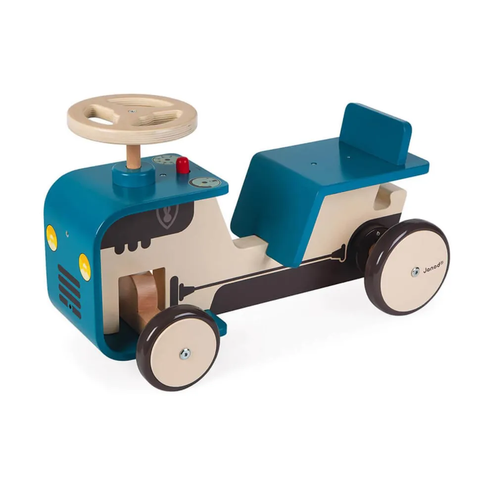 Porteur tracteur en bois : Bleu - Janod