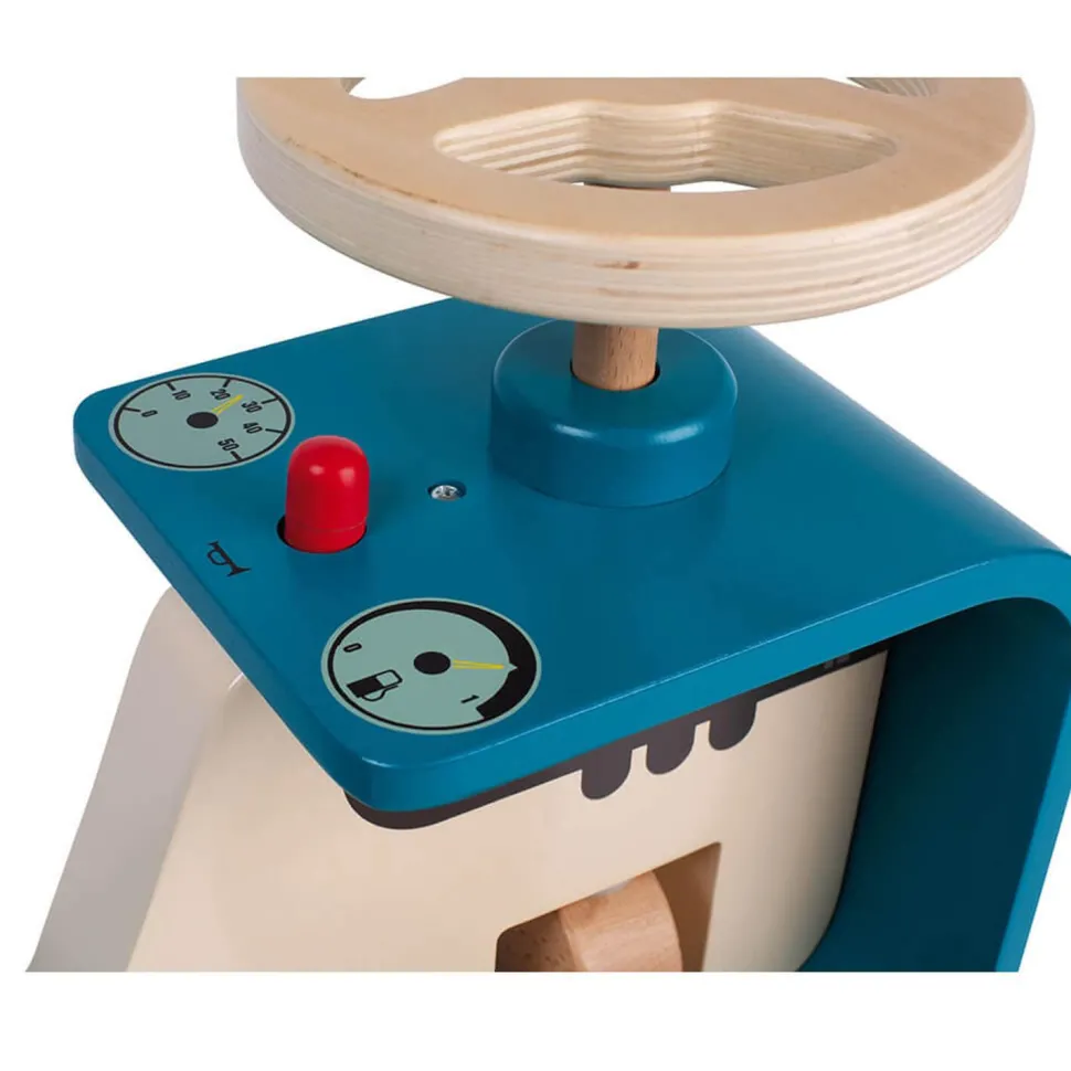 Porteur tracteur en bois : Bleu - Janod