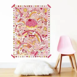 Poster créatif + 150 stickers : LICORNES - Poppik