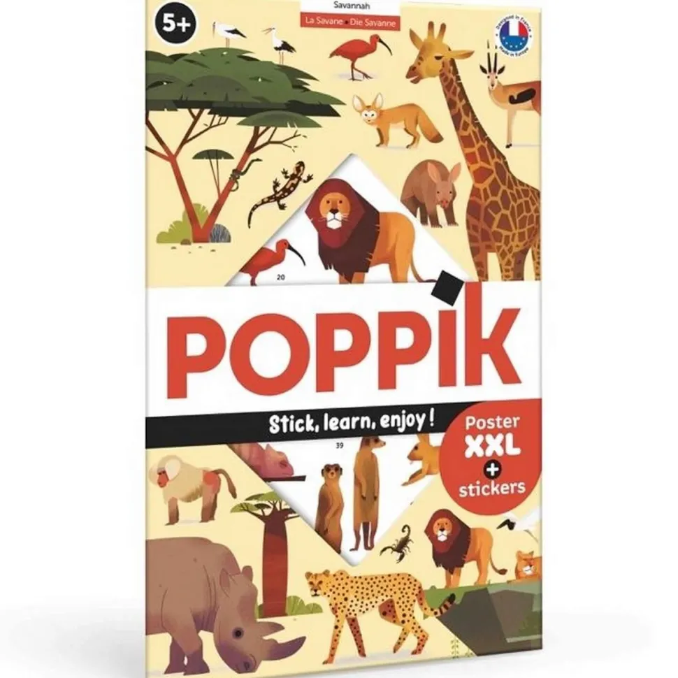 Poster pédagogique : savane - Poppik