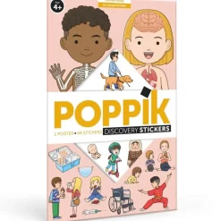 Poster pédagogique et stickers : Le corps humain - Poppik