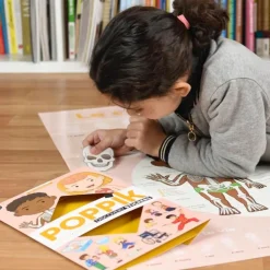 Poster pédagogique et stickers : Le corps humain - Poppik