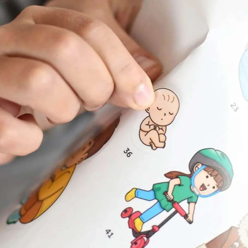 Poster pédagogique et stickers : Le corps humain - Poppik