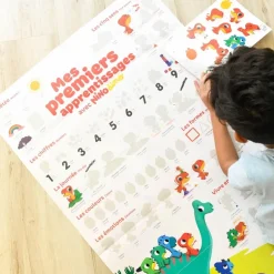 Poster pédagogique et stickers : premiers apprentissages - Poppik