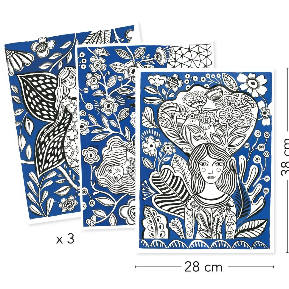 Posters à colorier : Colouring Gallery : Floraison - Djeco