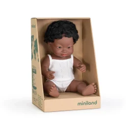 Poupée Garçon Africain Syndrome de Down 38cm - Miniland