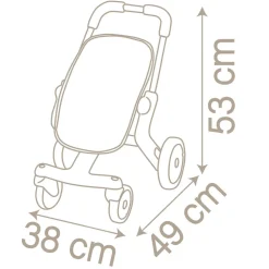 Poussette pour poupée jusqu'à 42 cm : Pop Baby Nurse - Smoby