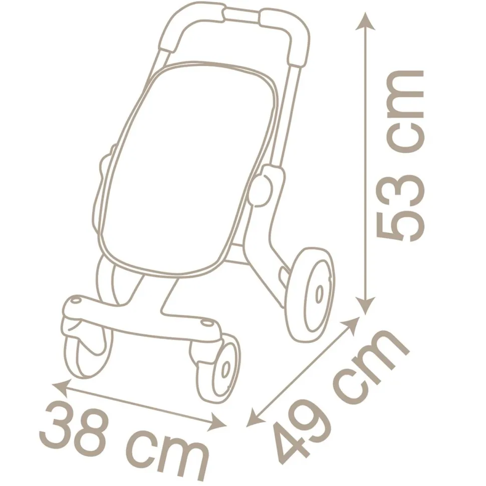 Poussette pour poupée jusqu'à 42 cm : Pop Baby Nurse - Smoby