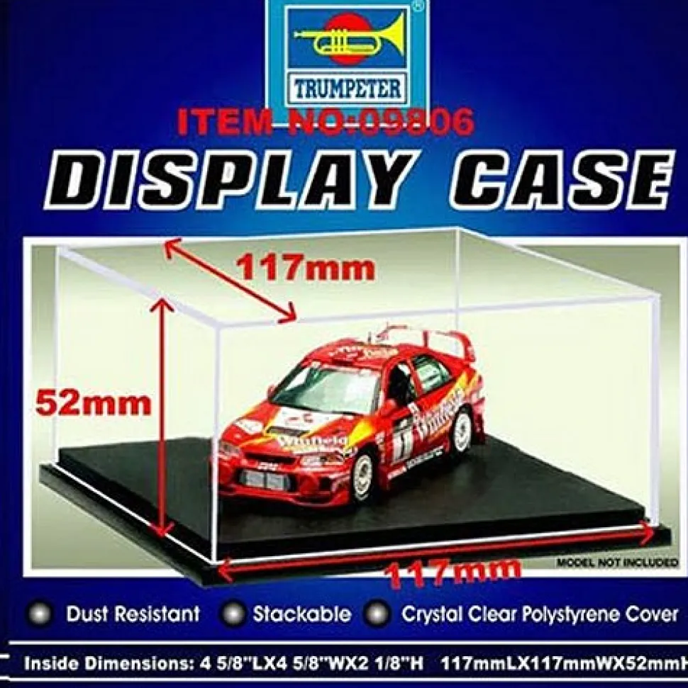 Présentoir vitrine pour maquette : Plastique 117 x 117 x 52 mm - Master Tools