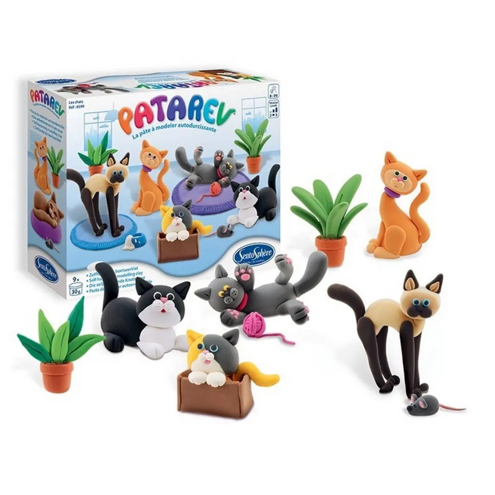 Pâte à modeler : Patarev Les Chats - Sentosphère