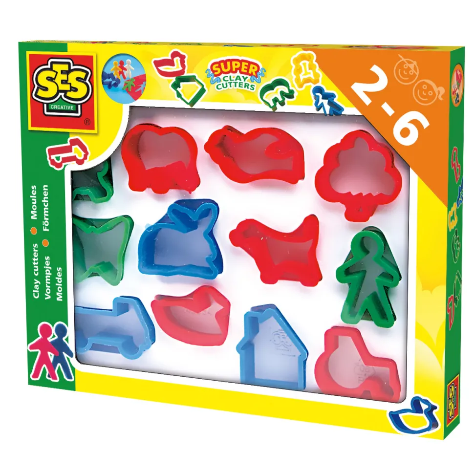 Pâte à modeler Accessoires : 12 emportes pièces - SES Creative