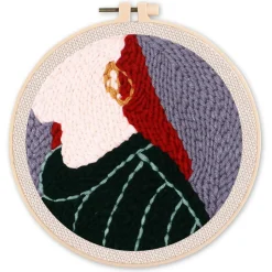 Punch Needle : Boucle d'Oreille - avec cadre - Figured'Art