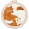 Punch Needle : Chat abstrait - avec cadre - Figured'Art