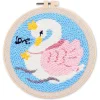 Punch Needle : Cygne Love - avec cadre - Figured'Art