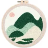 Punch Needle : Dégradé de Montagnes - avec cadre - Figured'Art