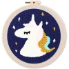 Punch Needle : Licorne - avec cadre - Figured'Art